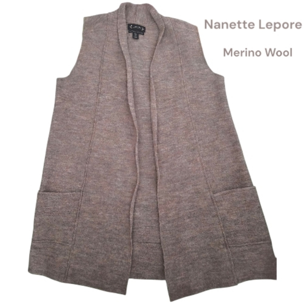 Nanette Lepore Merino Wool Vest Size Small